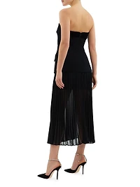 Celia Strapless Combo Midi-Dress