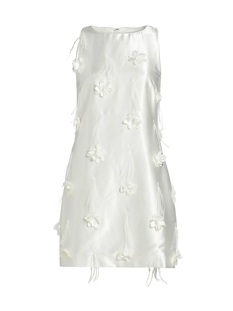 Lunaria Floral Appliqué Minidress