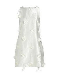 Lunaria Floral Appliqué Minidress
