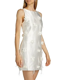 Lunaria Floral Appliqué Minidress