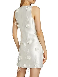 Lunaria Floral Appliqué Minidress