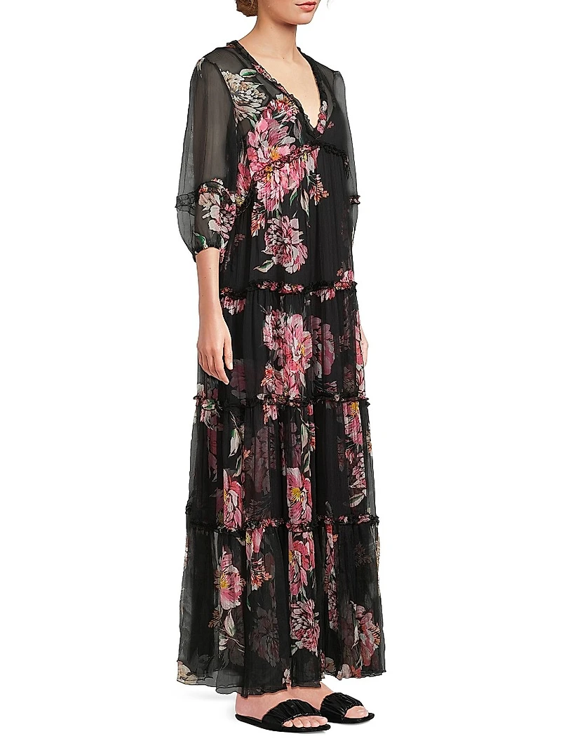 Lizzy Ruffle Maxi Dress