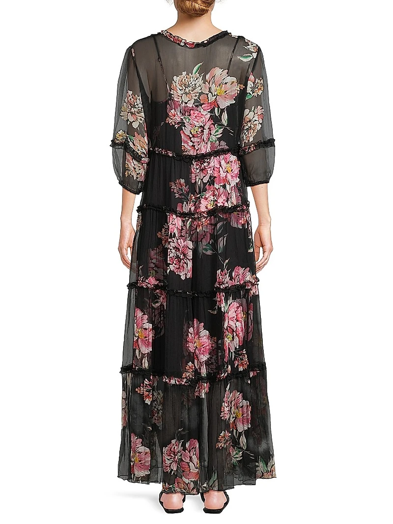 Lizzy Ruffle Maxi Dress