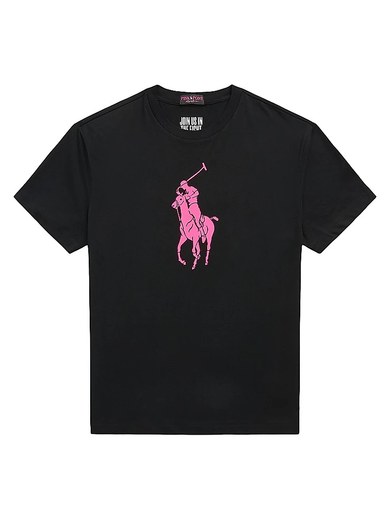 Unisex Pink Pony Logo Cotton T-Shirt