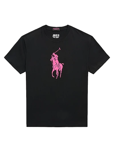 Unisex Pink Pony Logo Cotton T-Shirt