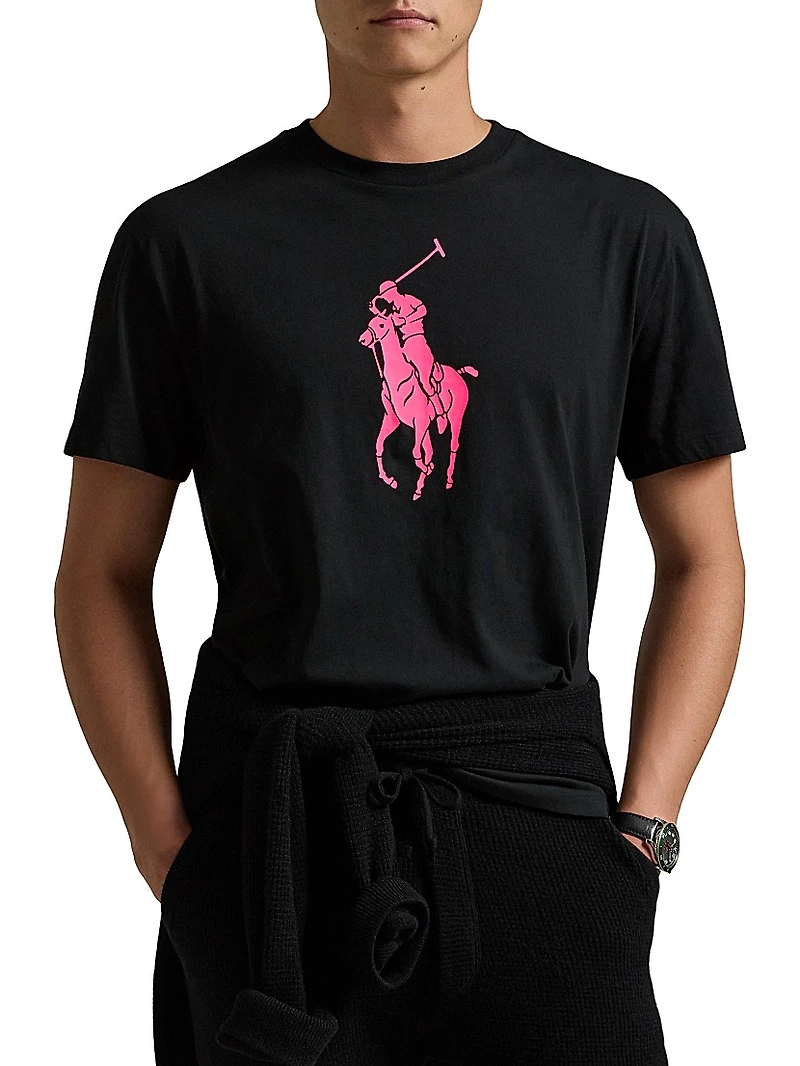 Unisex Pink Pony Logo Cotton T-Shirt