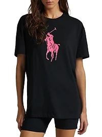 Unisex Pink Pony Logo Cotton T-Shirt
