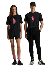 Unisex Pink Pony Logo Cotton T-Shirt
