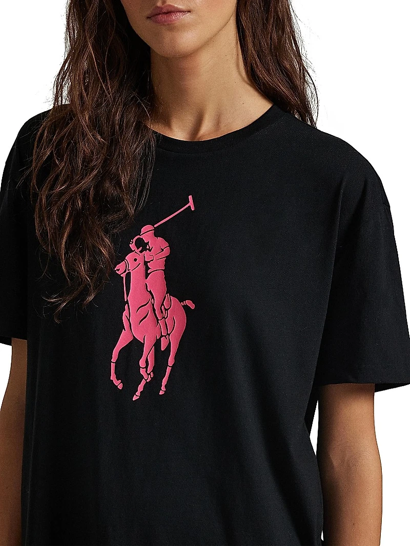 Unisex Pink Pony Logo Cotton T-Shirt