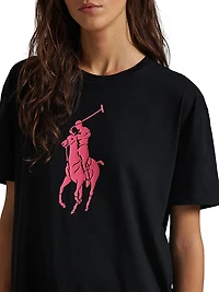 Unisex Pink Pony Logo Cotton T-Shirt