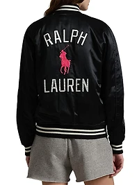 Unisex Pink Pony Takihyo Satin Baseball Jacket