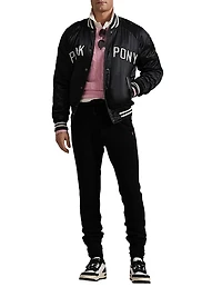 Unisex Pink Pony Takihyo Satin Baseball Jacket