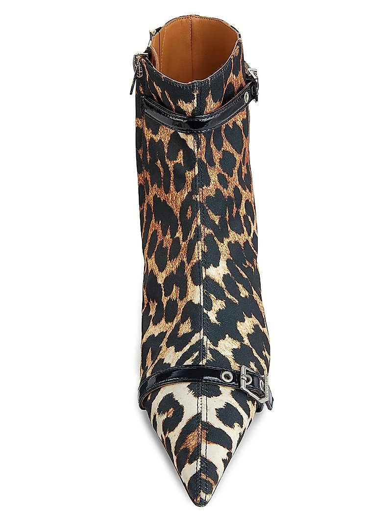 Eyelets 50MM Satin Kitten-Heel Boots