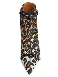 Eyelets 50MM Satin Kitten-Heel Boots