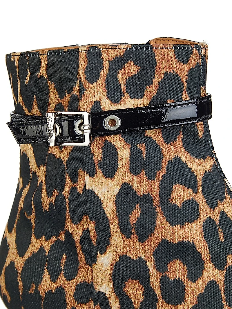 Eyelets 50MM Satin Kitten-Heel Boots