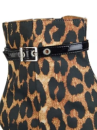 Eyelets 50MM Satin Kitten-Heel Boots