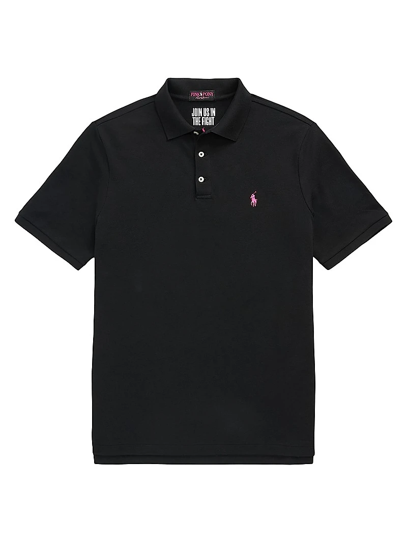 Pinky Pony Stretch Mesh Polo Shirt