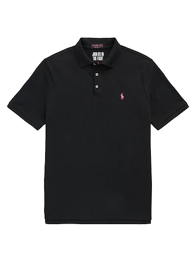 Pinky Pony Stretch Mesh Polo Shirt