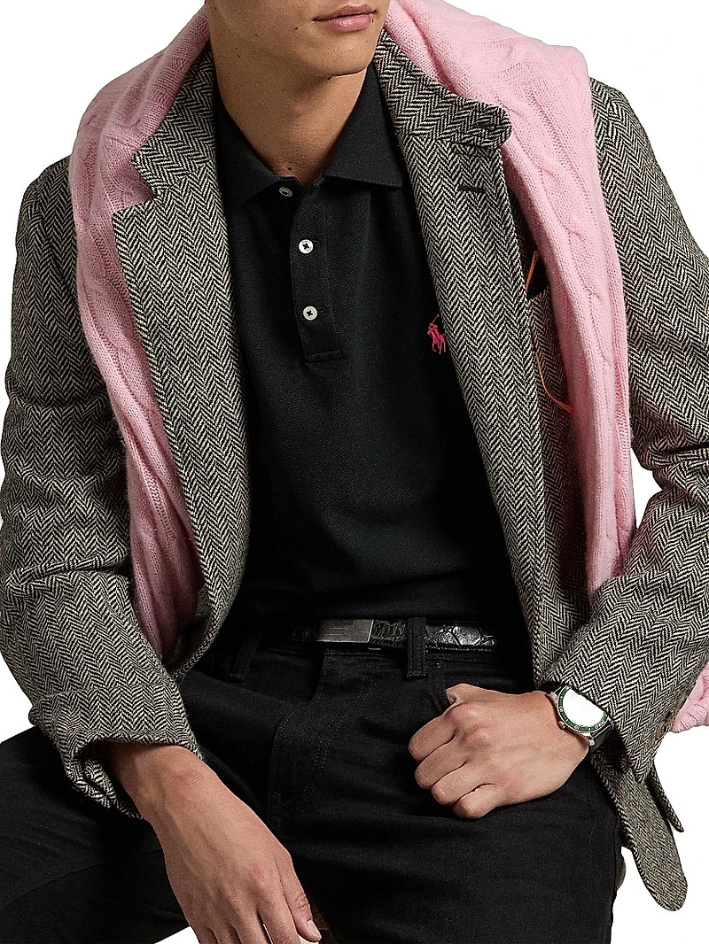 Pinky Pony Stretch Mesh Polo Shirt