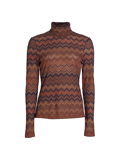 Prudence Striped Cotton-Blend Turtleneck Sweater