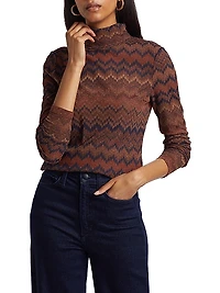 Prudence Striped Cotton-Blend Turtleneck Sweater
