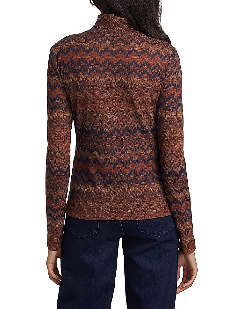 Prudence Striped Cotton-Blend Turtleneck Sweater