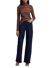 Prudence Striped Cotton-Blend Turtleneck Sweater