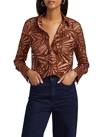 Priscilla Abstract Satin Shirt