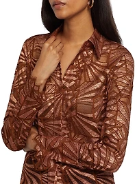 Priscilla Abstract Satin Shirt