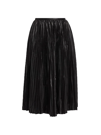 Rosalyn Faux Leather Midi-Skirt