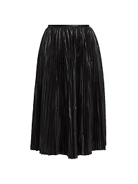 Rosalyn Faux Leather Midi-Skirt