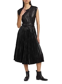 Rosalyn Faux Leather Midi-Skirt