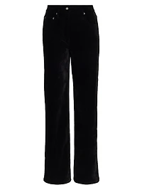 Donovan Chenille Wide-Leg Pants