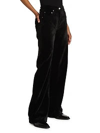 Donovan Chenille Wide-Leg Pants