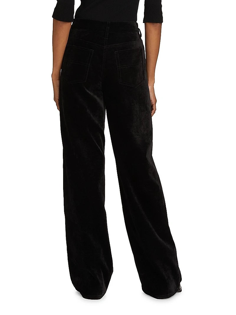 Donovan Chenille Wide-Leg Pants