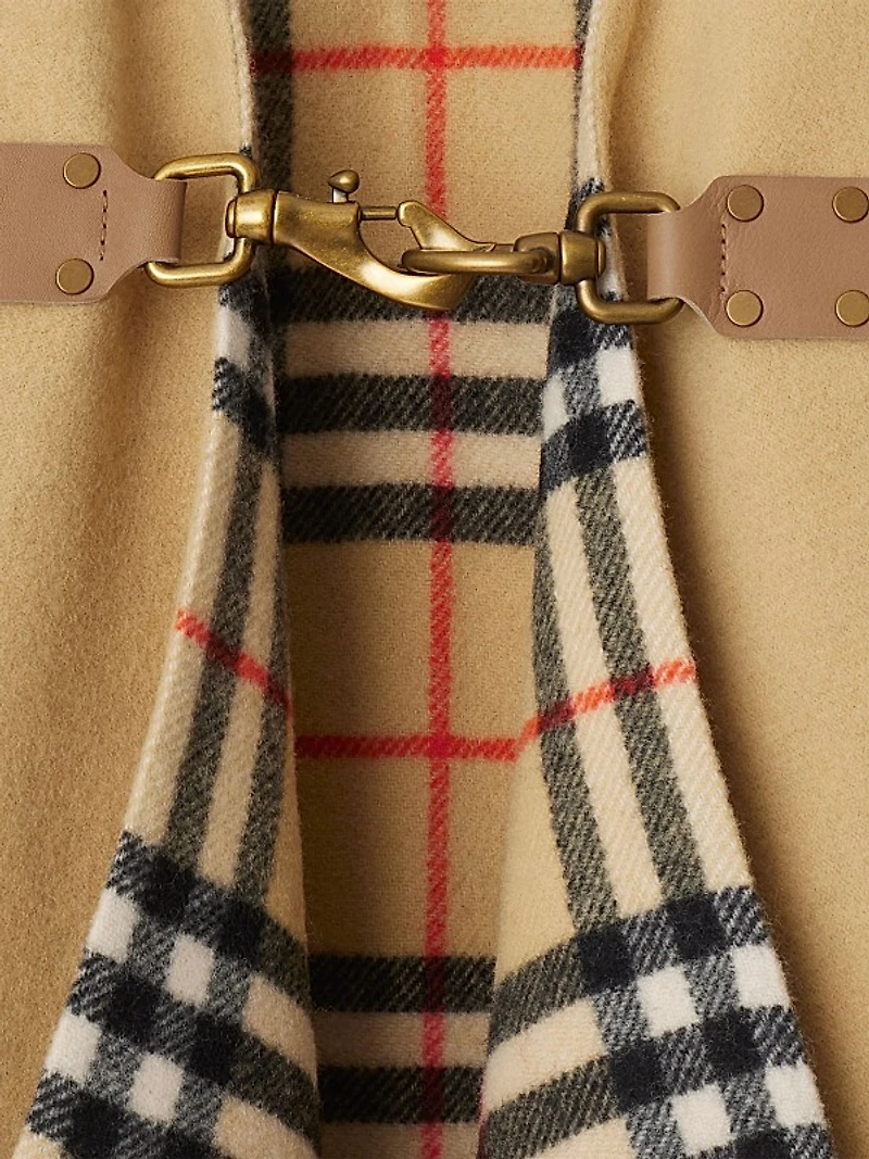 St. Marsh Check Wool Cape