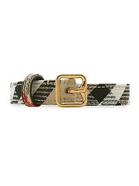 Woven Check Belt
