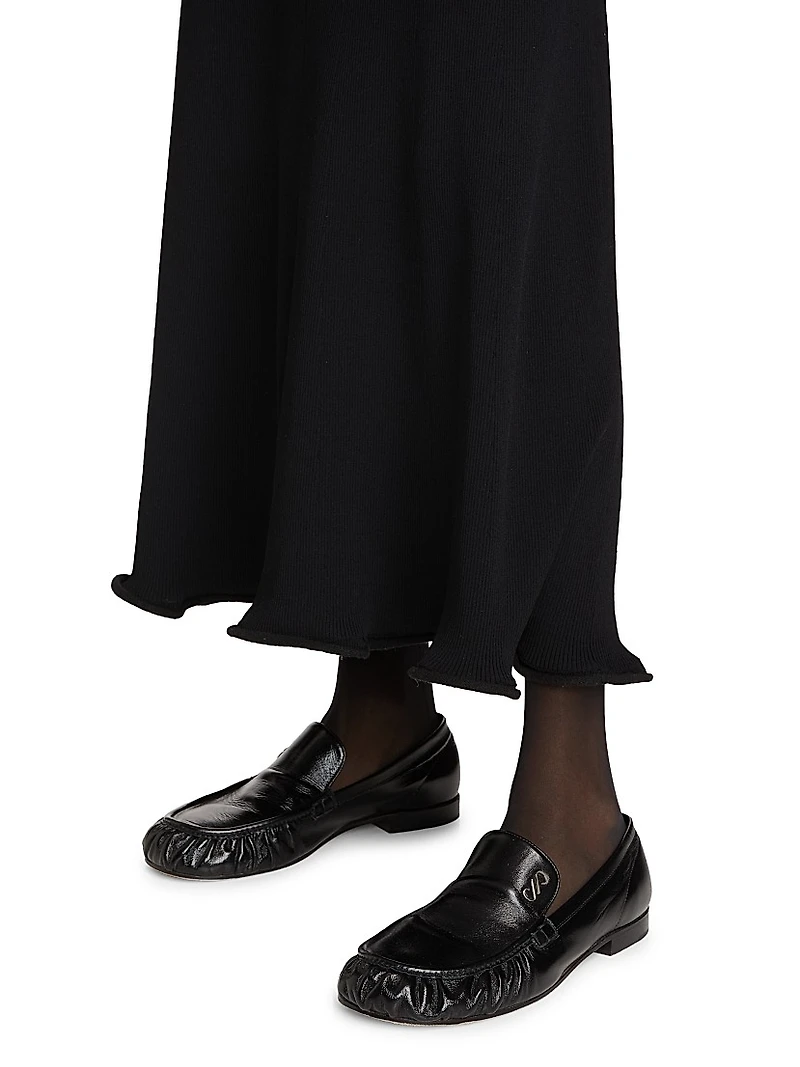 Elie Ribbed Long-Sleeve Maxi Dress