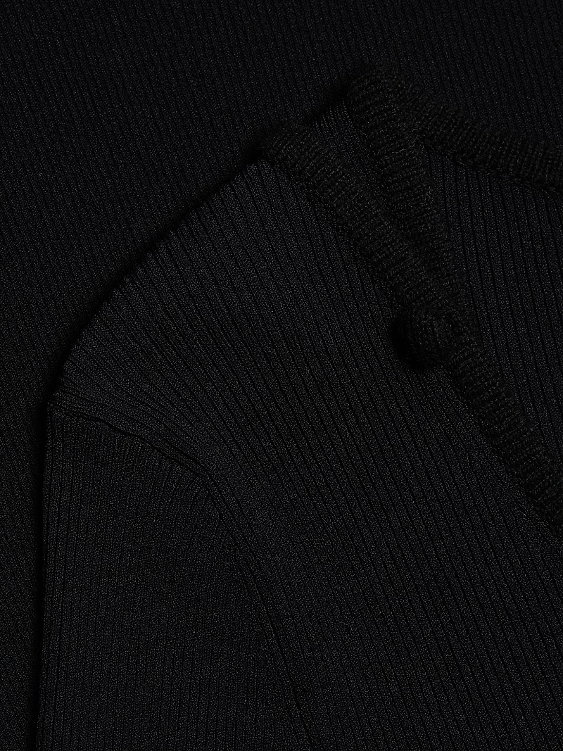 Elie Ribbed Long-Sleeve Maxi Dress