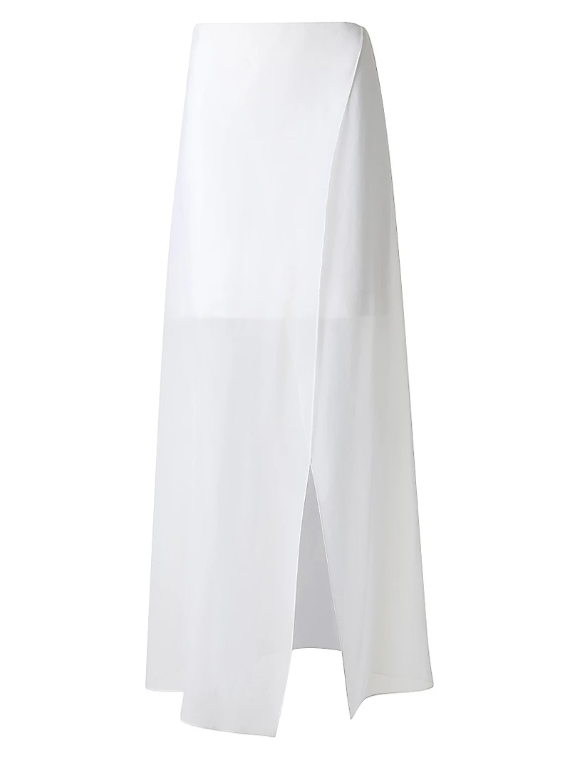 Tulip Silk Organza Midi-Skirt