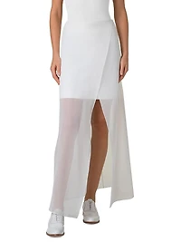 Tulip Silk Organza Midi-Skirt