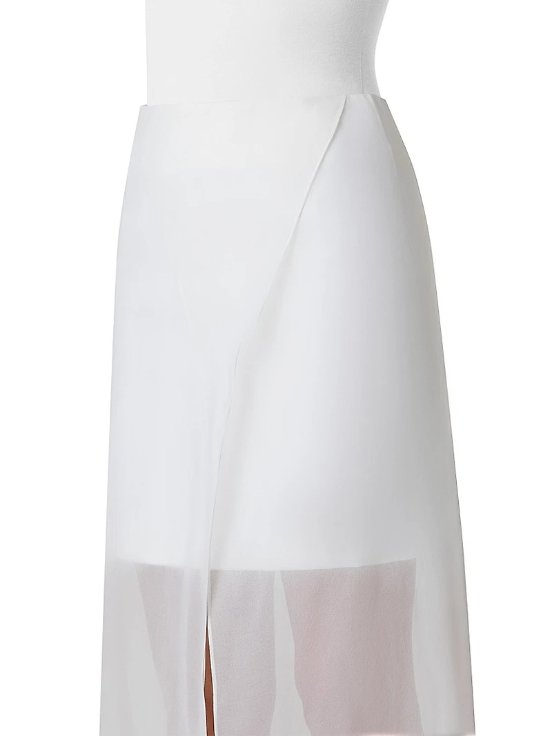Tulip Silk Organza Midi-Skirt