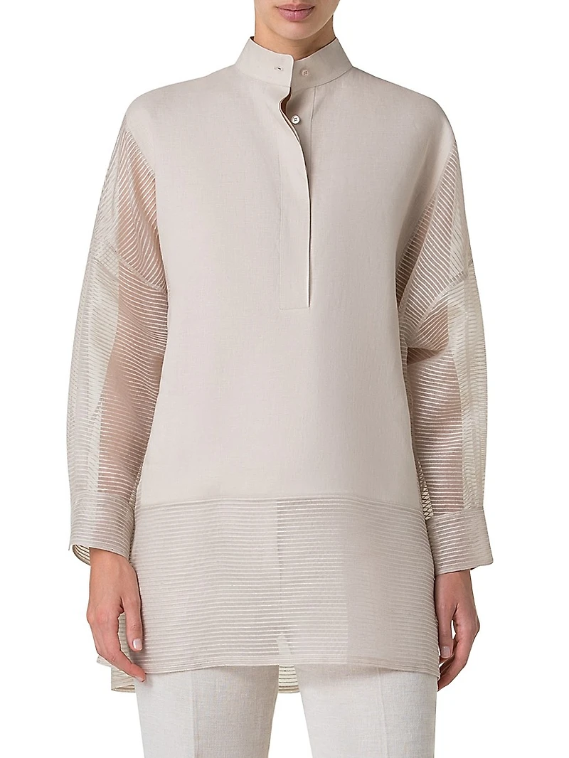 Linen Organza Blouse