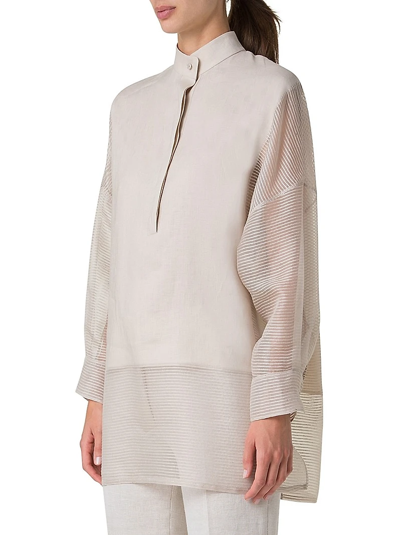 Linen Organza Blouse