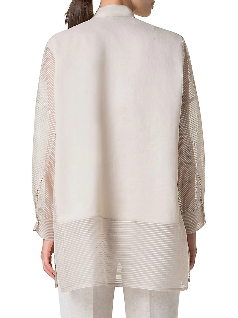 Linen Organza Blouse