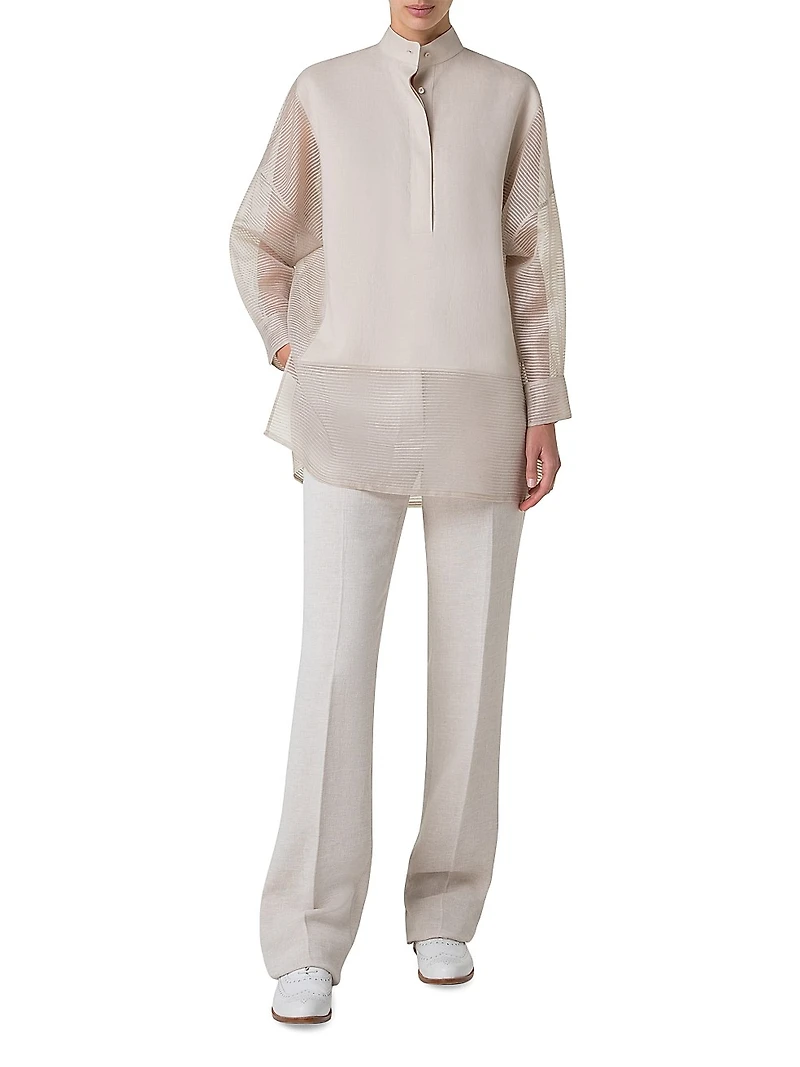 Linen Organza Blouse