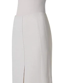 Linen Pencil Midi-Skirt