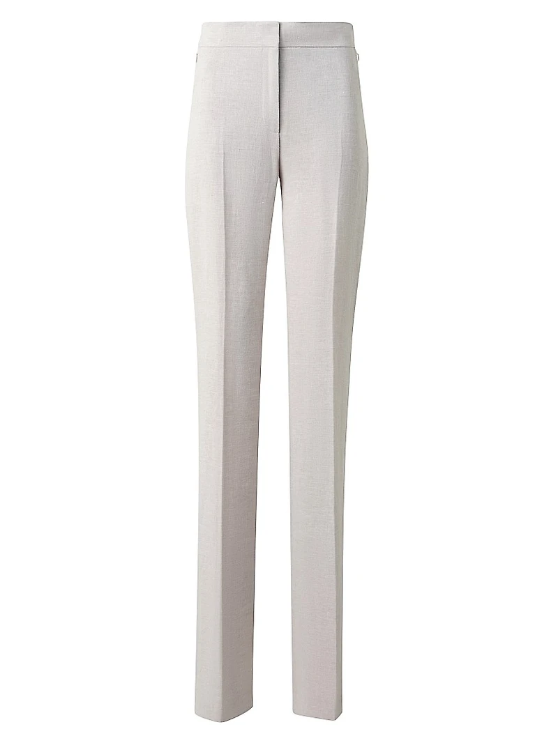 Carl Linen & Cotton Straight-Leg Pants