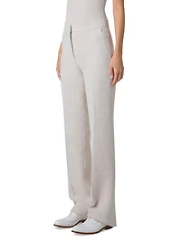 Carl Linen & Cotton Straight-Leg Pants