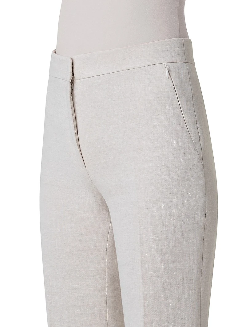 Carl Linen & Cotton Straight-Leg Pants